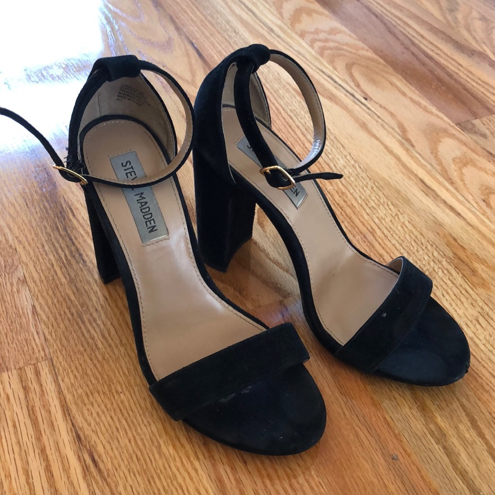 Steve Madden black strappy heels